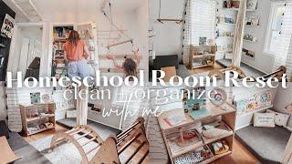 Homeschool Room Reset | Clean & Organize with me!