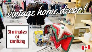 31 minutes of thrifting ~ HUGE thrift store! | THRIFT WITH ME | VINTAGE HOME DECOR!