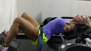 Banded Glute Bridge with Feet Up