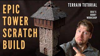 EPIC Ruined Watchtower Built from SCRATCH! Realistic Terrain Tutorial 4 Warhammer, DnD, Mordheim