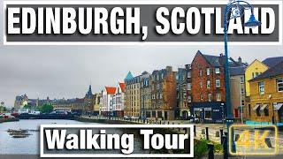 4K City Walks:  Edinburgh, Scotland To Leith - Virtual Walk Walking Treadmill Video