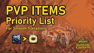 PVP items priority list : Get high resilience with a smooth transition