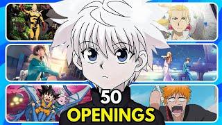 ANIME OPENING QUIZ - 50 Openings [VERY EASY - VERY HARD]