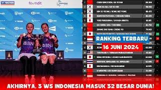 Ranking BWF Terbaru Setelah AUSTRALIA OPEN 2024 : 3 WS Indonesia masuk 32 Besar! | BWF World Ranking