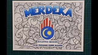 Poster Doodle Merdeka Malaysia Madani 2023