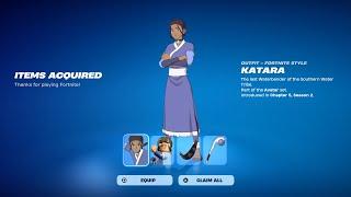 How To Get Katara Skin Pack NOW FREE In Fortnite! (Unlock Katara Waterskin Back Bling)