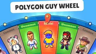 POLYGON GUY WHEEL  TIME ENDED - Stumble Guys BLOCK DASH Teams