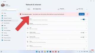 No internet your device can only access other devices on your local network windows 11