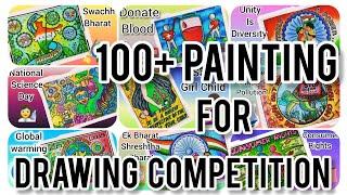 100+ best paintings for drawing competition|Top paintings to win drawing competition.