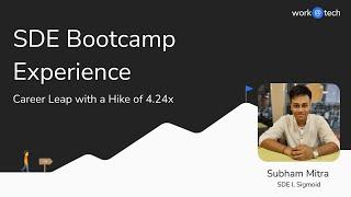 Cognizant to Sigmoid at 4.24x Hike | SDE Bootcamp Experience | Subham Mitra