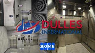 3 Pointless non-OEM KONE hydraulic elevators at the B-Gates Aerotrain Station - Dulles Int'l Airport