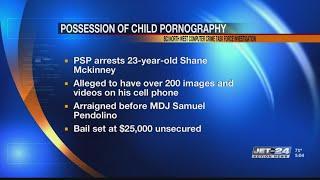 23-year-old charged with possessing over 200 images, videos of child pornography