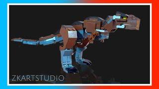 LEGO Tyrannosaurus rex MOC (tutorial/review)