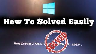 [Solved] Fixing (C:) Stage 1| To skip disk checking, press any key | Disk checking on windows 10
