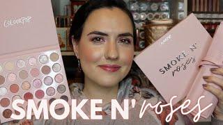 NEW ColourPop Smoke N Roses Palette +Brush Roll | Swatches, Tutorial + Ranking ALL The Mega Palettes