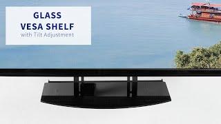 MOUNT-SF04R Under/Above TV 18" x 10" Glass VESA Shelf by VIVO