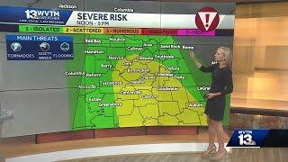 Francine brings the threat for flooding, strong winds and tornadoes to Alabama on Thursday