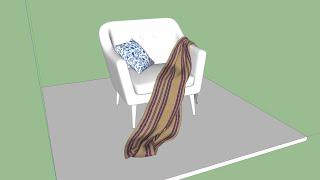 Cloth Simulation in Sketchup  #shorts