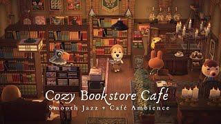 Cozy Bookstore Café  Café Ambience Chatter + Smooth Jazz Piano Music 1 Hour Loop  Study Work Aid