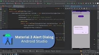 How to create Material 3 alert dialog in android | Android Studio