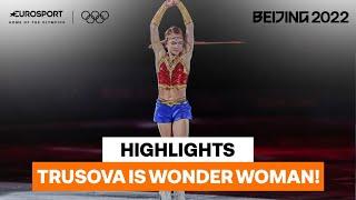 Alexandra Trusova wows as Wonder Woman! | 2022 Winter Olympics