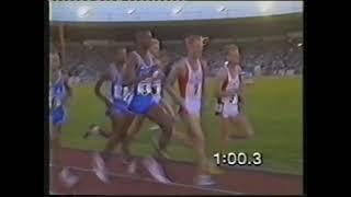 David Sharpe beats Steve Cram - 1000m ENGLAND V USA 1988