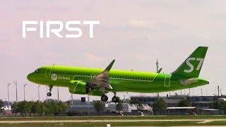 FIRST S7 Airlines A320 NEO (VQ-BCF) landing+taxi at Munich Airport!