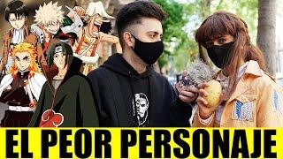 ¿Cuál es el PEOR PERSONAJE de ANIME para los OTAKUS? KIMETSU NO YAIBA NARUTO SK8 SHINGEKI SHIPPEO