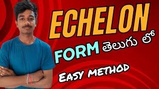 ECHELON FORM IN EASY METHOD |