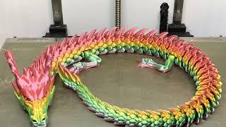 Rainbow Articulated Dragon 3D Print