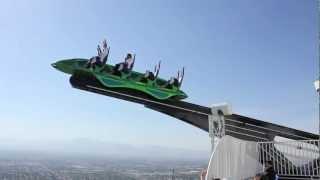 X-Scream thrill ride at Stratosphere, Las Vegas [Full HD - Off-Ride]