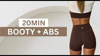 DAY 5: 20 MIN BOOTY + ABS WORKOUT || Optional Booty Band, No Repeats