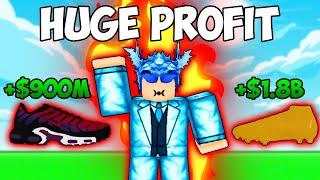 Selling Expensive Shoes For HUGE Profit In Sneaker Resell Simulator! (Roblox)