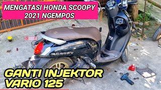 MENGATASI SCOOPY 2021 TARIKAN NGEMPOS || DI GANTI INJEKTOR VARIO 125