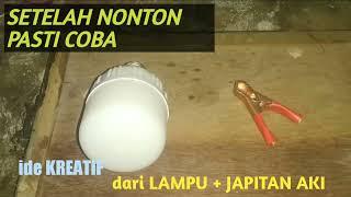 Ide kreatif dari lampu bekas dan japitan