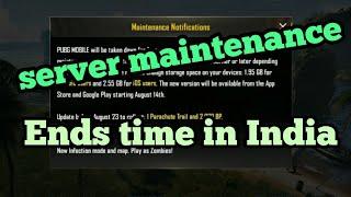 Server maintenance ends time | and new update |Pubg mobile