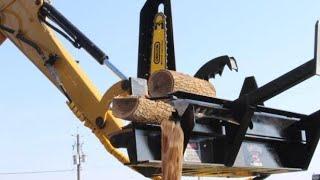 This monster wood sawmill machine is INCREDIBLE. Amazing firewood processor |NY Tech Insider