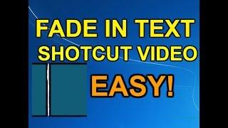 How to fade in and out text in shotcut video editor