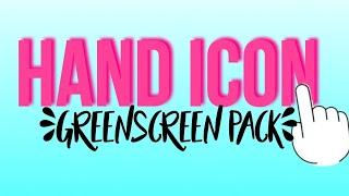 Hand icon animation greenscreen pack || editingwithjake