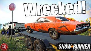 WRECKED & Abandoned 1969 Dodge CHARGER Recovery! SnowRunner RP