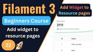 Add widgets to resource pages  | Filament 3 Tutorial for Beginners EP22