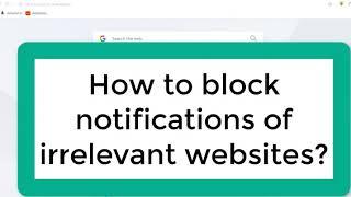 How to block notifications of the website in opera?