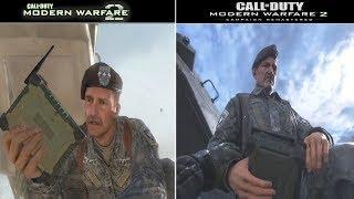 Call Of Duty Modern Warfare 2 - Original vs Remastered | Ghost & Roach Death scene Comparison!