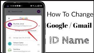 How to Change Gmail ID Name on Mobile Phone | Change Google account Name in Your Smartphone