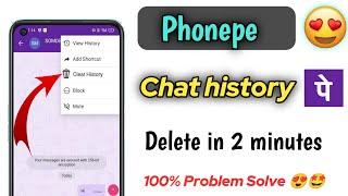 How to delete phonepe chat message