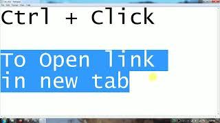 Chrome shortcut key: Ctrl + click