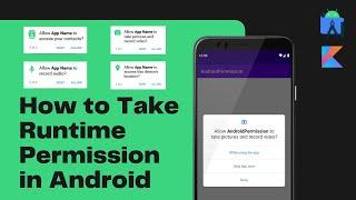 How to Request a Run Time Permission in Android Studio Kotlin || Android Permission Tutorial