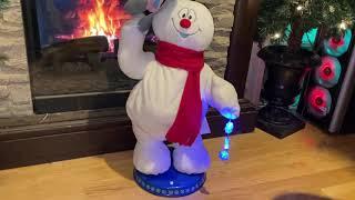 CUSTOM - Modern Gemmy Spinning Snowflake Frosty The Snowman! - SOLD!