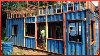 Mann baut erstaunliches DIY-Containerhaus | kostengünstige Wohnideen