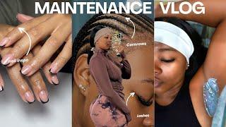 MAINTENANCE VLOG: hair + lashes + nails + waxing + working out etc